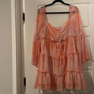 Pink and Orange Tie-Dye Majorelle Dress